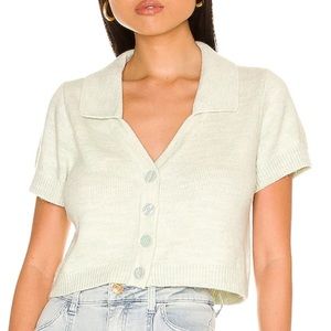 Show Me Your MuMu Scooter Sweater Top Seafoam Size Small